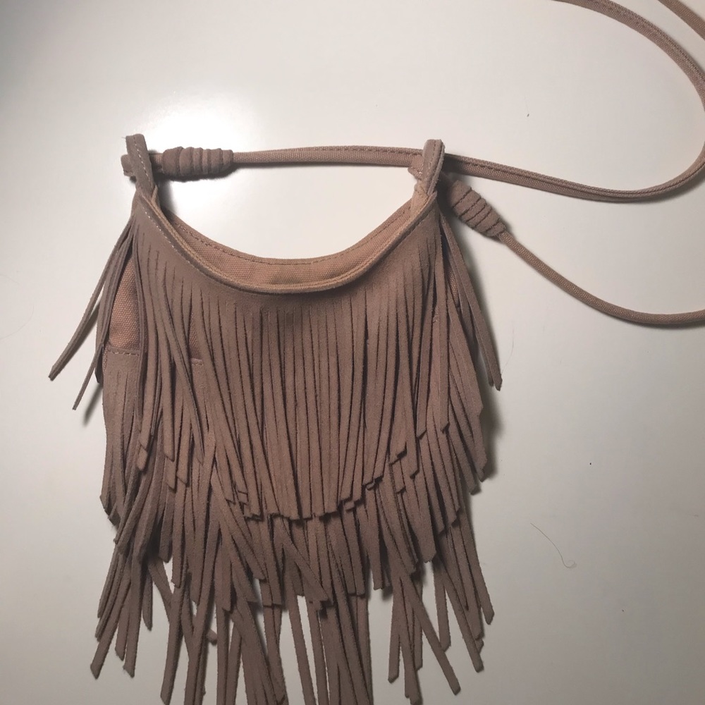 American eagle fringe cross body bag